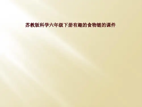 苏教版科学六年级下册有趣的食物链的课件