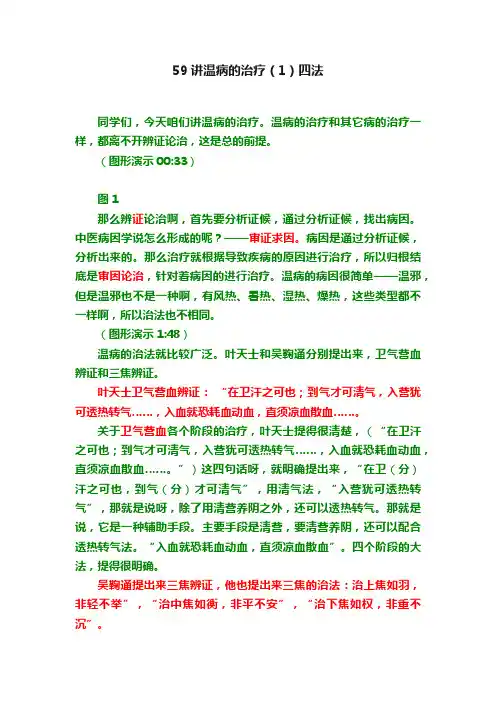 59讲温病的治疗（1）四法