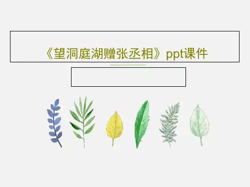 《望洞庭湖赠张丞相》ppt课件共18页PPT