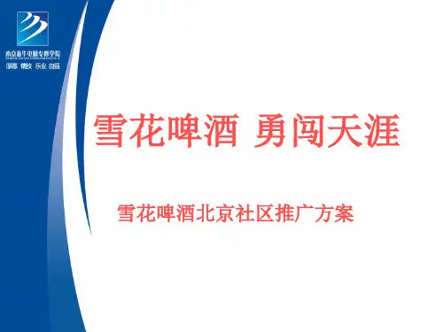 “雪花啤酒_勇闯天涯_”社区推广方案案例1