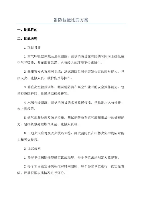 消防技能比武方案