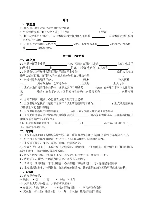 临本组胚复习题