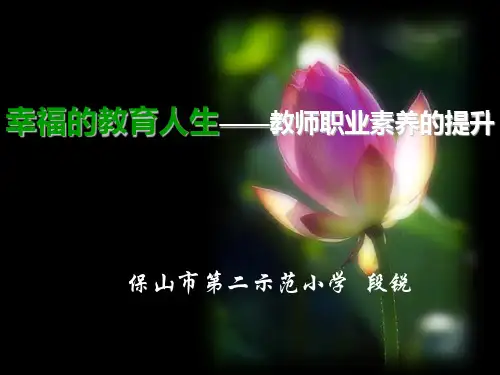 教师职业素养培训课程(PPT41页)