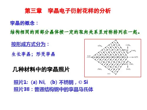 第3章 孪晶电子衍射图的分析