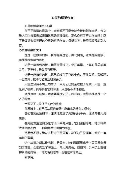 心灵的桥梁作文