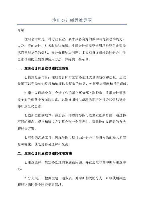 注册会计师思维导图