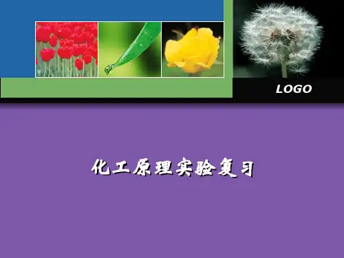 南京工业大学XXXX化工原理实验复习