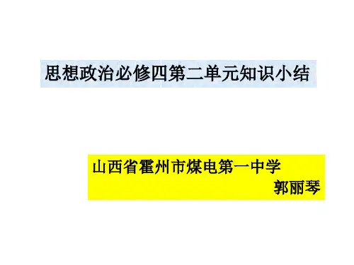 人教版高中政治必修四第二单元知识小结 课件