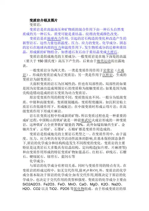 变质岩介绍及图片