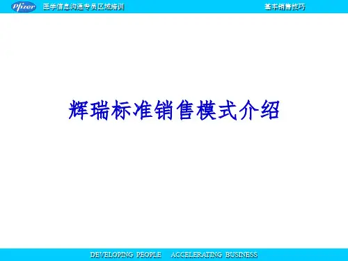 辉瑞标准销售模式