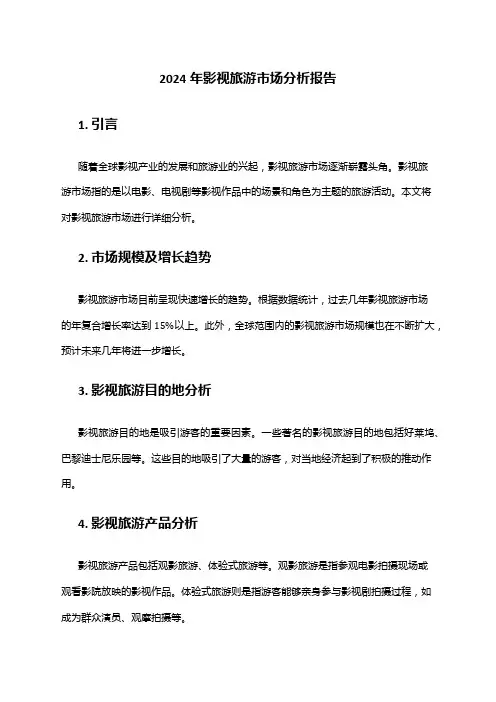 2024年影视旅游市场分析报告