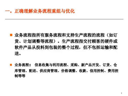 业务流程再造与优化培训教材