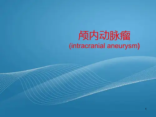 神经外科颅内动脉瘤ppt课件