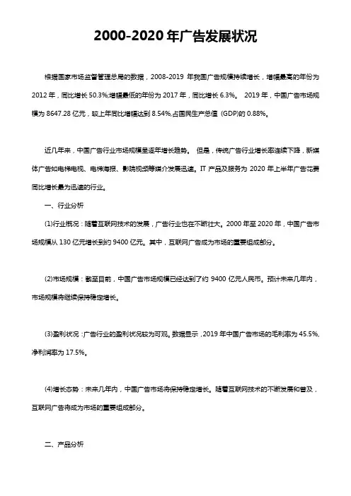 2000-2020年广告发展状况