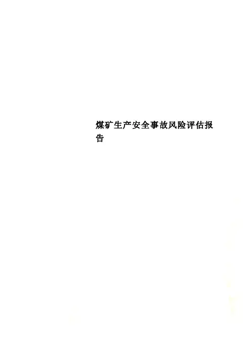 煤矿生产安全事故风险评估报告