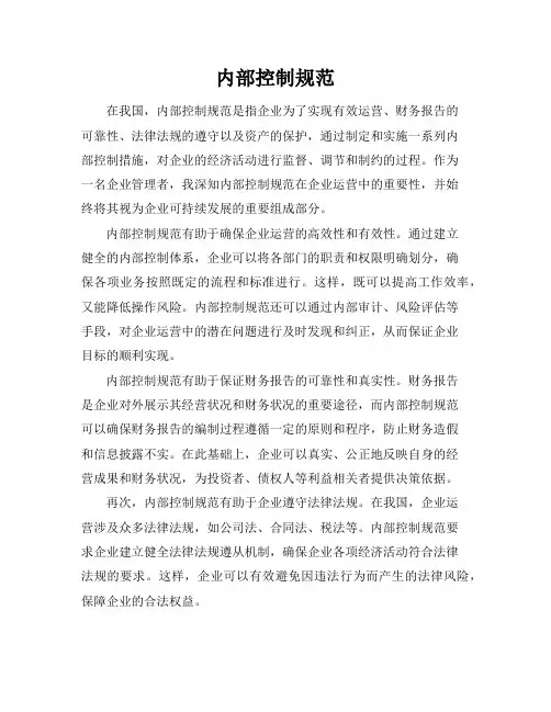 内部控制规范