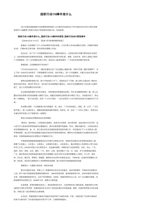 国家行动110事件是什么
