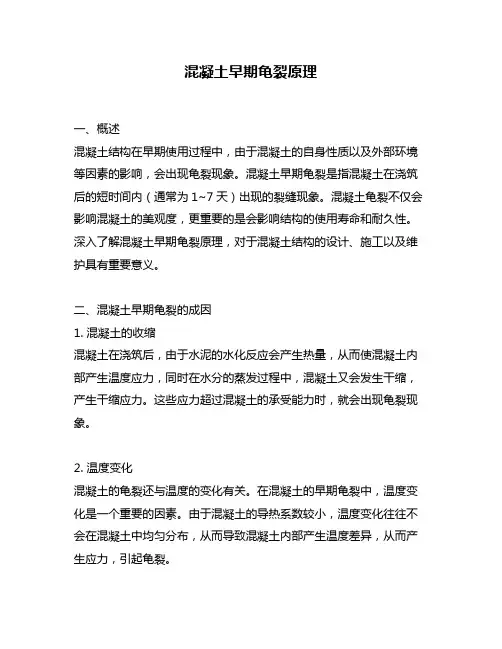 混凝土早期龟裂原理