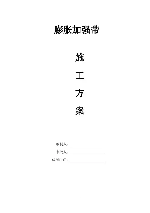 膨胀加强带施工方案