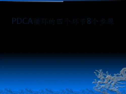 PDCA循环的四个环节8个步骤PPT课件