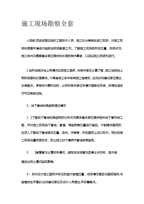 施工现场勘察全套