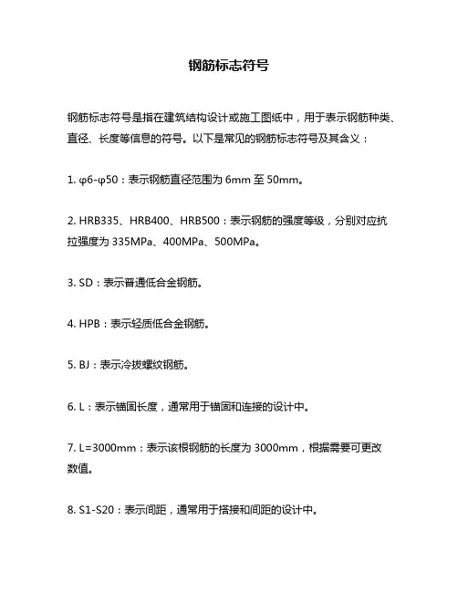钢筋标志符号