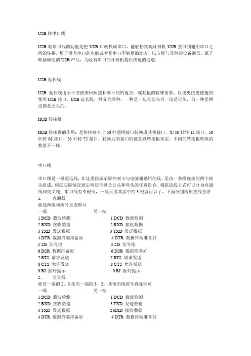 USB转串口线