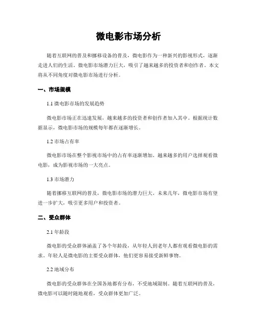 微电影市场分析