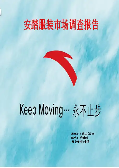 安踏服装市场调查报告