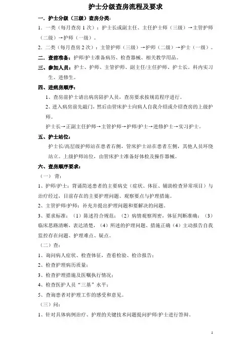 病区三级查房流程及要求