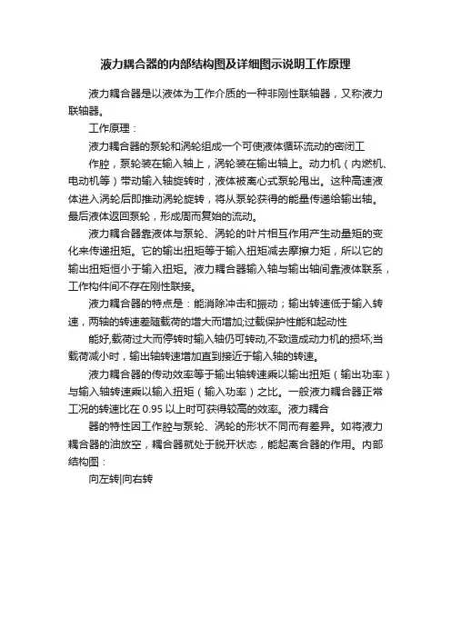 液力耦合器的内部结构图及详细图示说明工作原理