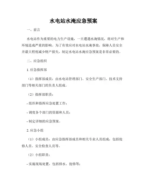 水电站水淹应急预案