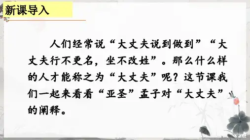 《富贵不能淫》pppt课件