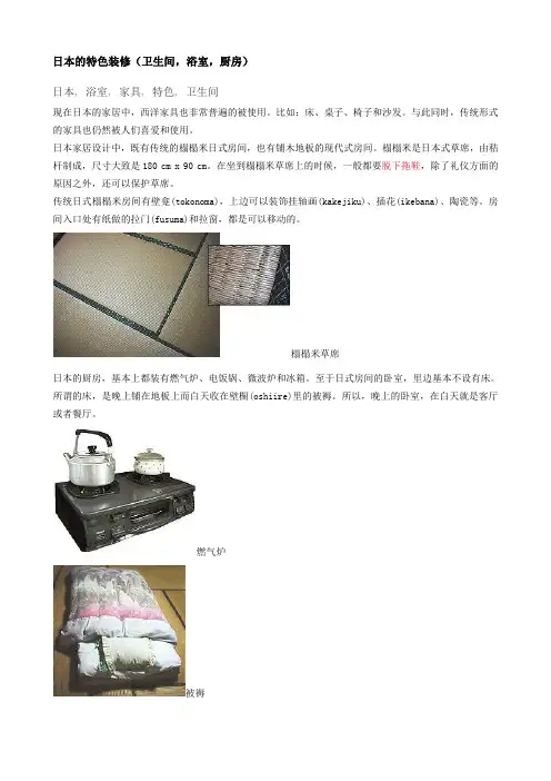 日本的特色装修(卫生间,浴室,厨房)
