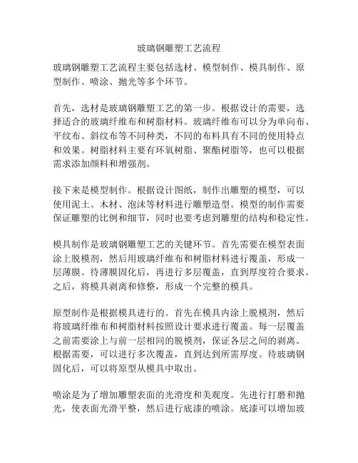 玻璃钢雕塑工艺流程