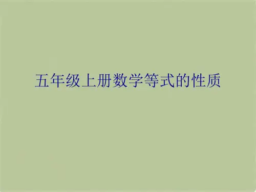 五年级上册数学等式的性质(共7张PPT)