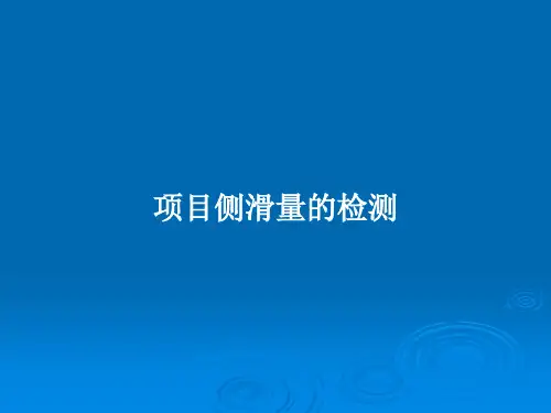 项目侧滑量的检测PPT教案