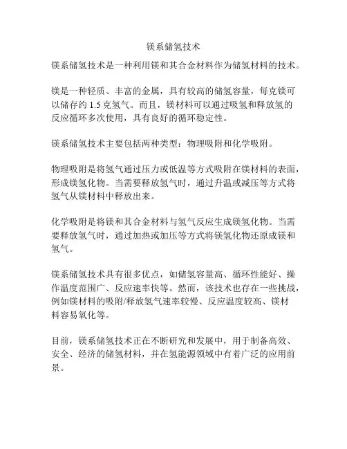 镁系储氢技术