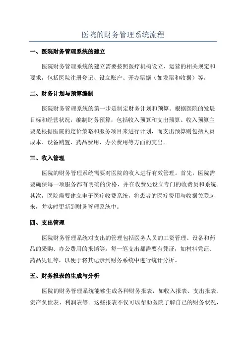 医院的财务管理系统流程