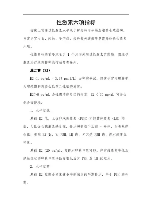 性激素六项指标