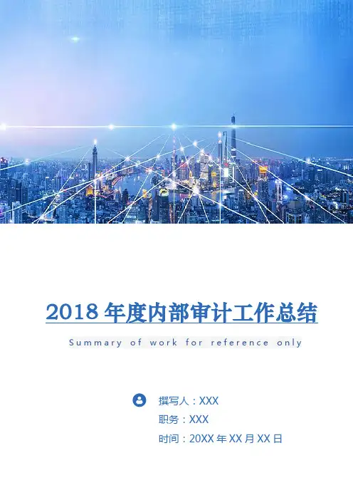 2018年度内部审计工作总结