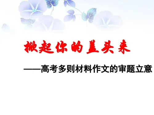 高考多则材料作文审题立意
