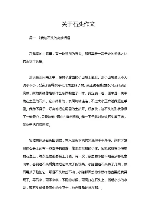 关于石头作文