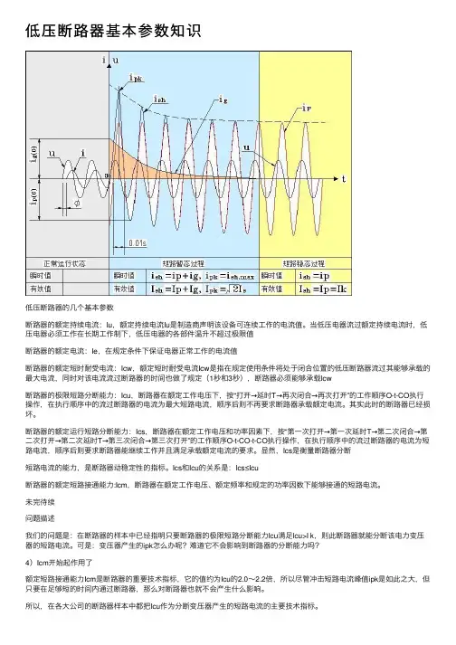 低压断路器基本参数知识