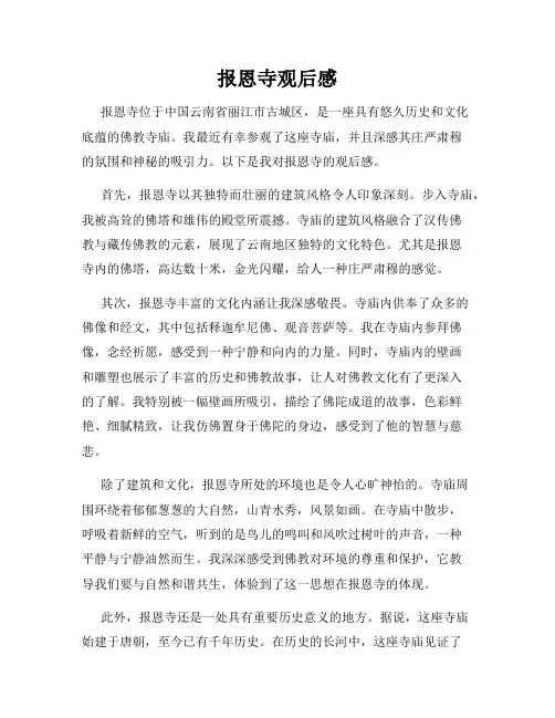 报恩寺观后感