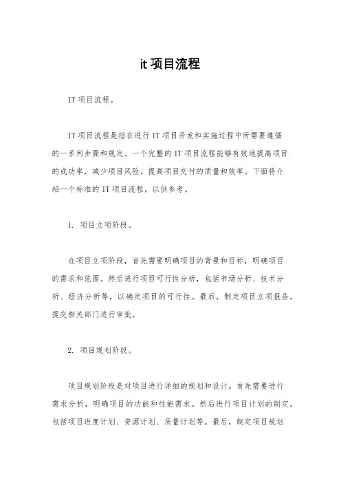 it项目流程