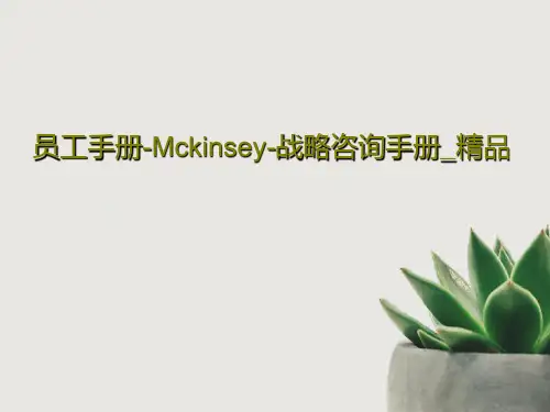员工手册-Mckinsey-战略咨询手册_精品94页PPT