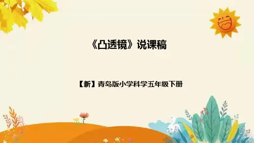 【新】青岛版小学科学五年级下册第二单元第一课时《凸透镜》附反思含板书