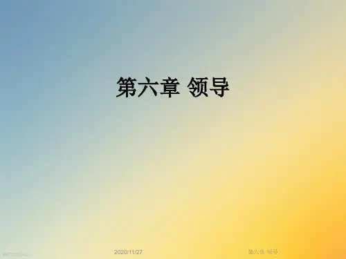 第六章 领导