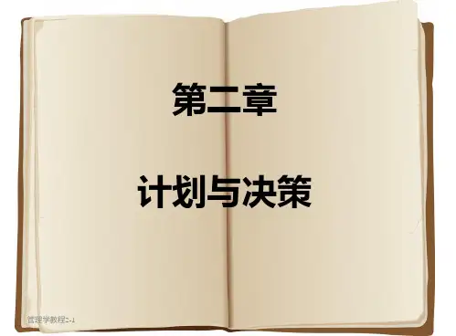 第二章 计划与决策